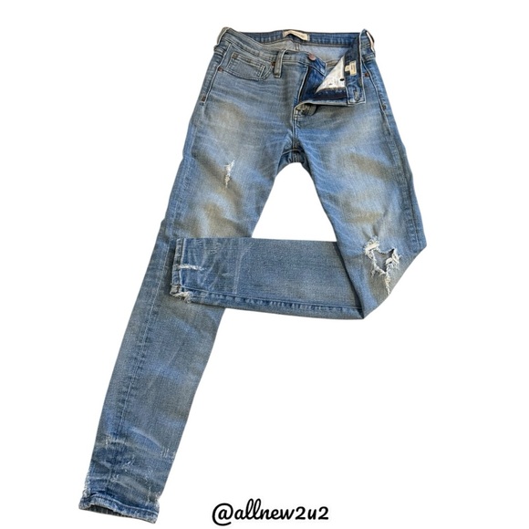 • New • Madewell Destructed-Hem Skinny Jeans Size 26 - Picture 2 of 15